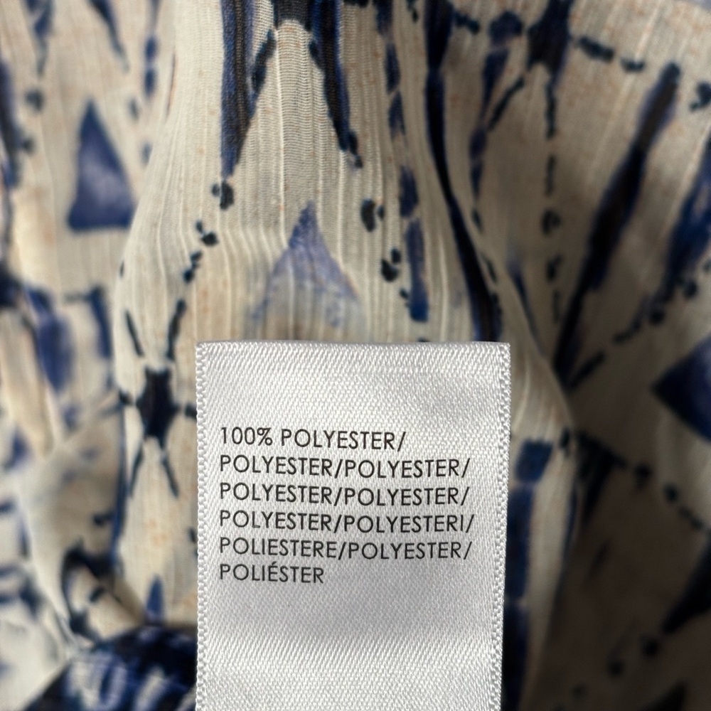 Liverpool Los Angeles Navy Cream Geometric Print Tank Top Size Large Lightweight - Picture 7 of 12